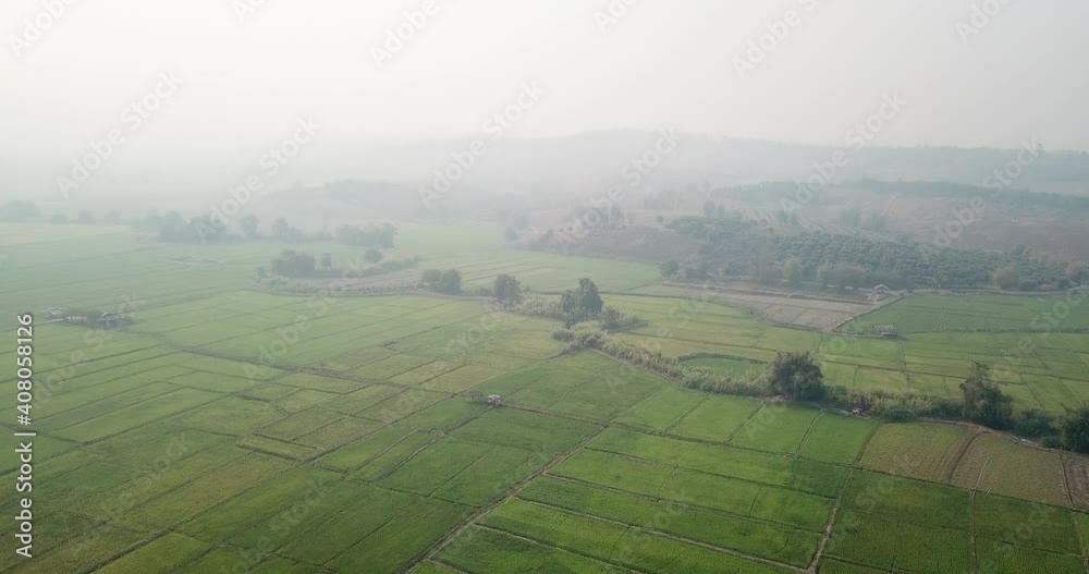 Aerial view from drone of crisis pollution pm2.5 effect to unhealthy Aerial view from drone of crisis pollution pm2.5 effect to unhealthy