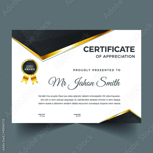 Professional certificate and diploma template