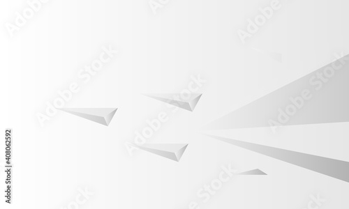 Wallpaper white polygonal graphic background.Abstract paper plane shape of businees texture.