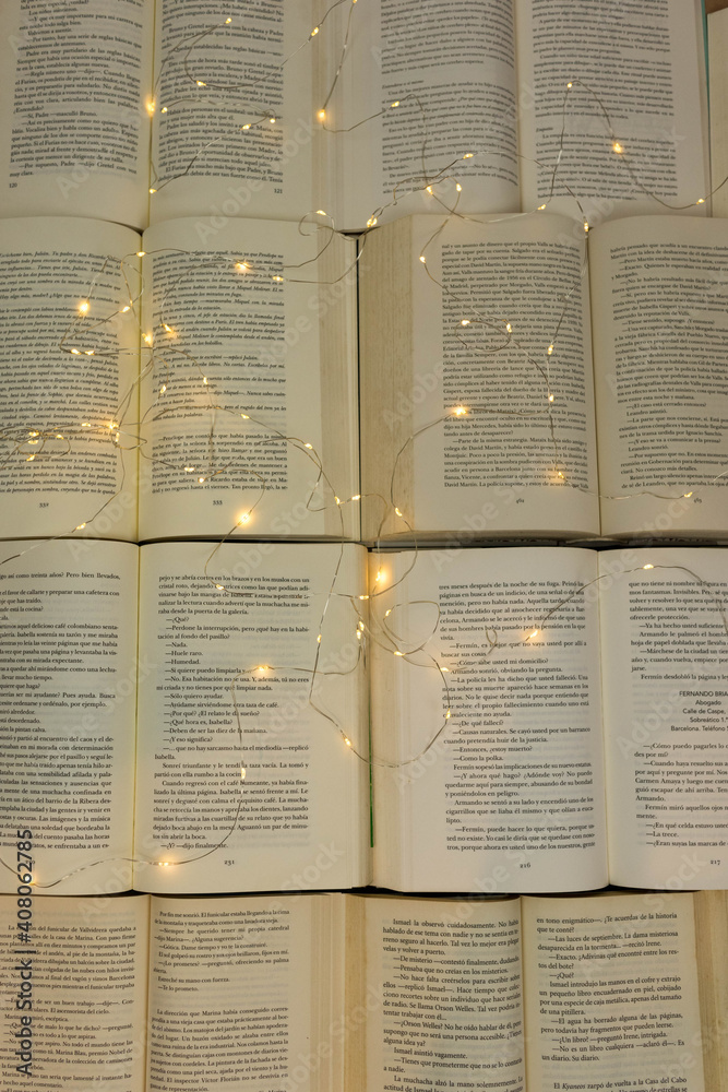 Obraz premium books with lights