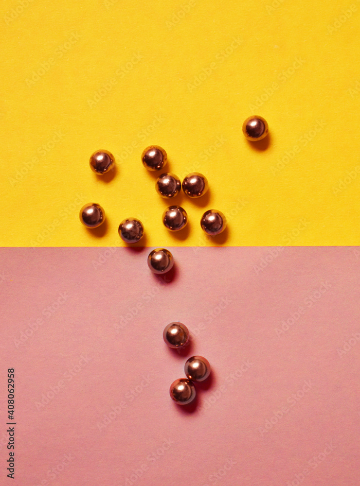 Fototapeta premium Black beads with multicolor background