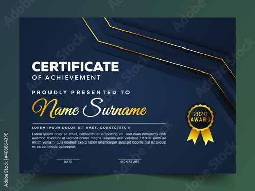 Professional certificate and diploma template