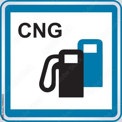 Compressed Natural Gas Road Sign