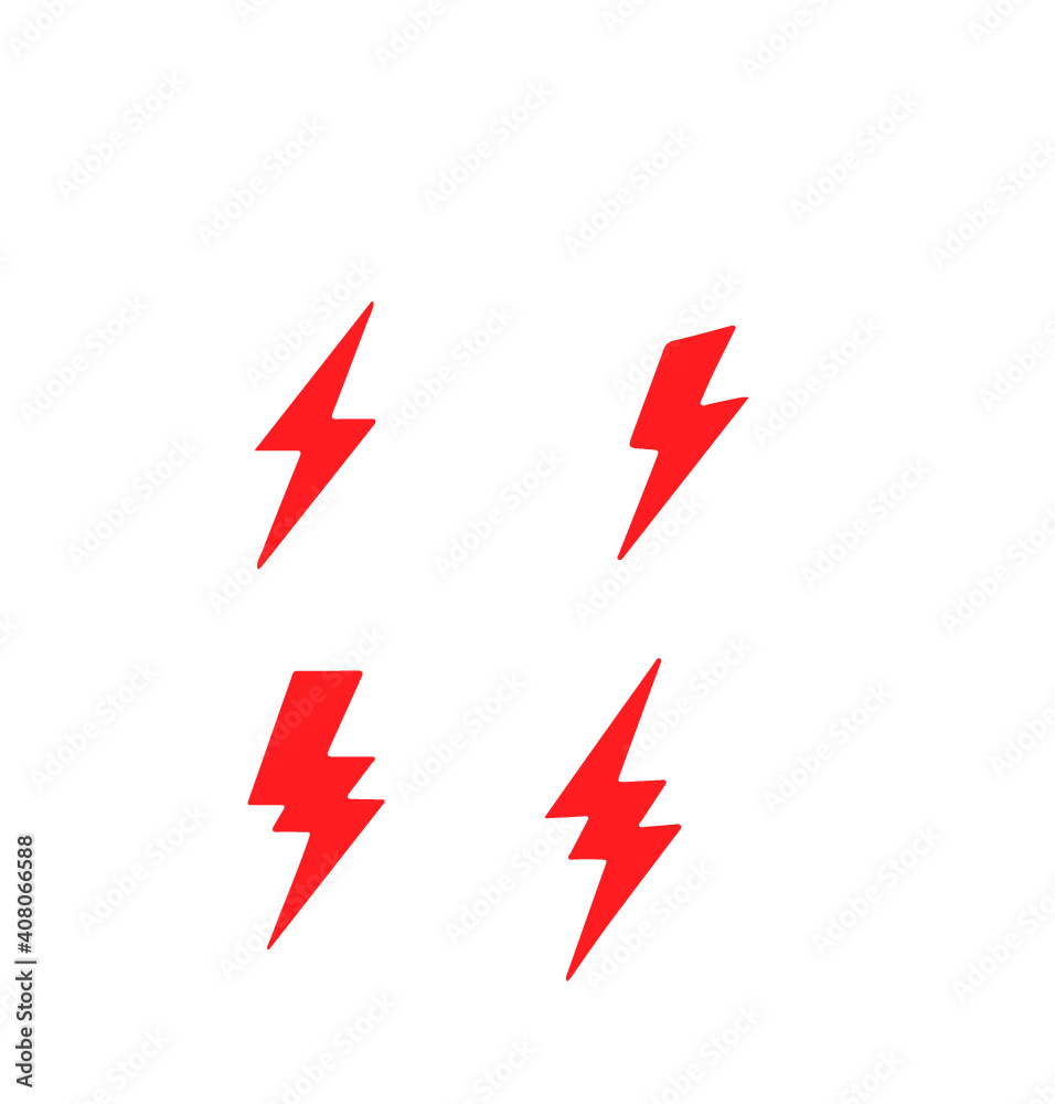 Assorted Lightning Bolts (Red) Assorted Lightning Bolts (Red)