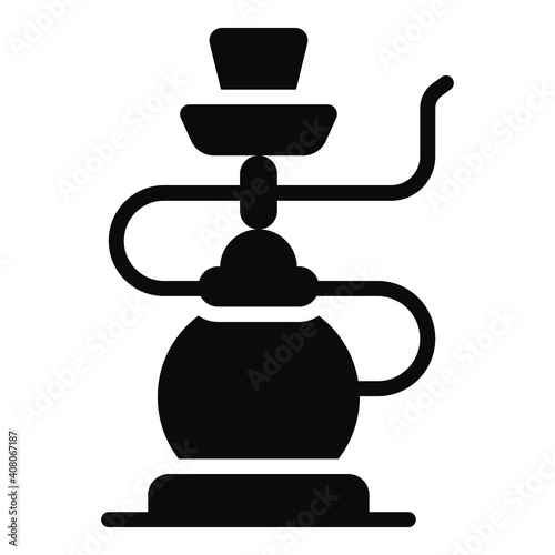 shisha hookah vector glyph icon. Hindu festival, Hindu celebration icon