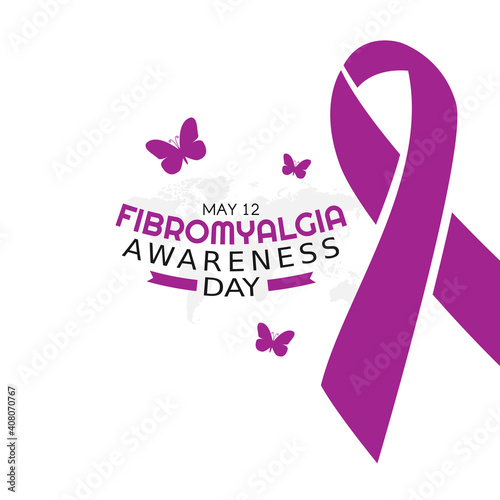 vector graphic of fibromyalgia awareness day good for fibromyalgia awareness day celebration. flat design. flyer design.flat illustration.