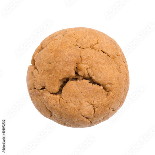 Ginger cookie isolated on white