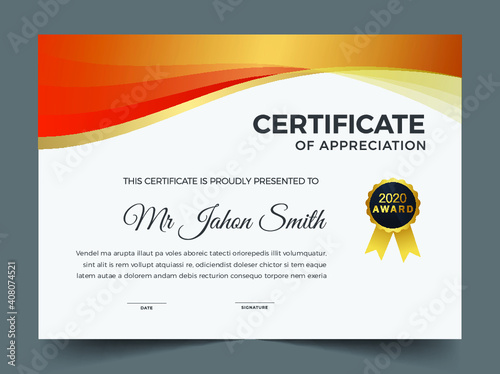 Professional certificate and diploma template