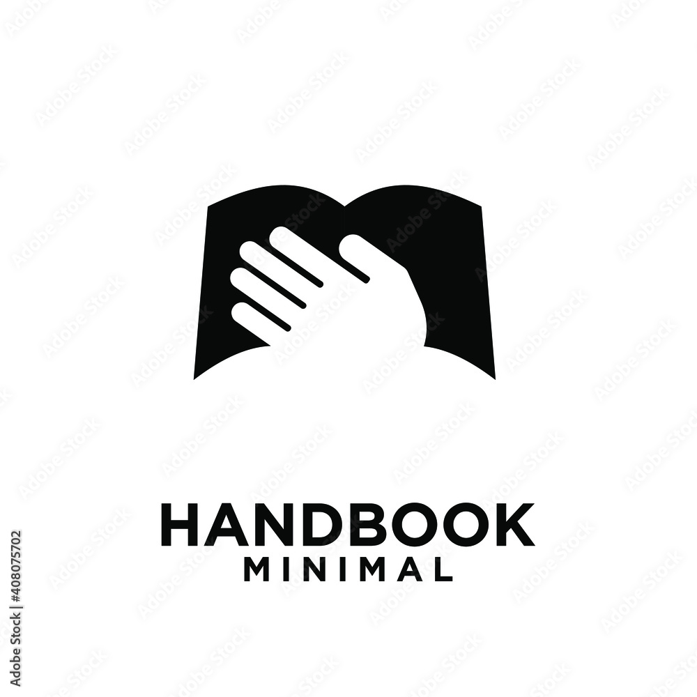 SIMPLE HAND BOOK MINIMAL VECTOR ILLUSTRATION LOGO ICON DESIGN SIMPLE HAND BOOK MINIMAL VECTOR ILLUSTRATION LOGO ICON DESIGN