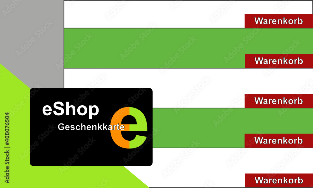 Schwarze Geschenkkarte im Checkkartenformat vor der Ansicht eines Web Shops und der Möglichkeit Dinge zum Warenkorb hinzu zu fügen Schwarze Geschenkkarte im Checkkartenformat vor der Ansicht eines Web Shops und der Möglichkeit Dinge zum Warenkorb hinzu zu fügen