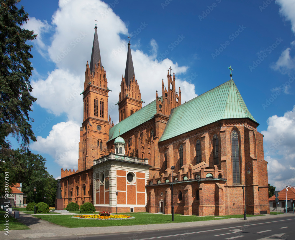 Basilica Cathedral of St. Mary of Assumption in Wloclawek. Poland