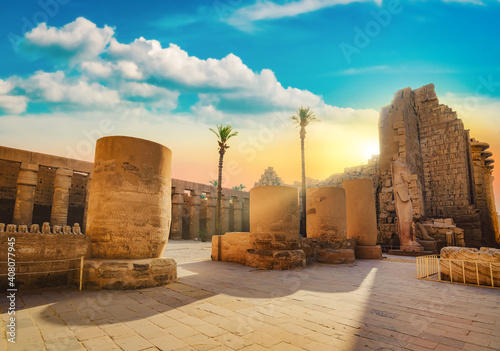 Karnak temple at sunset photo