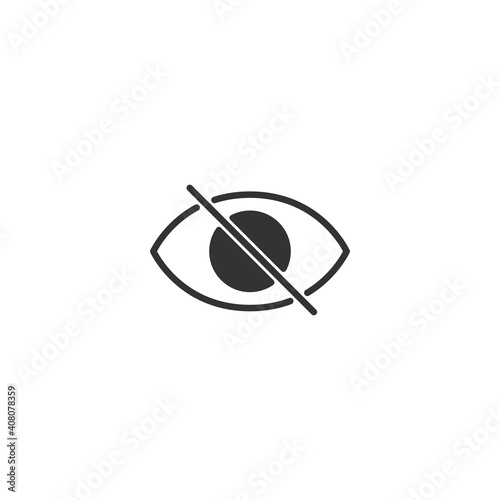 Crossed eye icon. Hide symbol modern, simple, vector, icon for website design, mobile app, ui. Vector Illustration