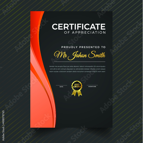 Professional certificate and diploma template