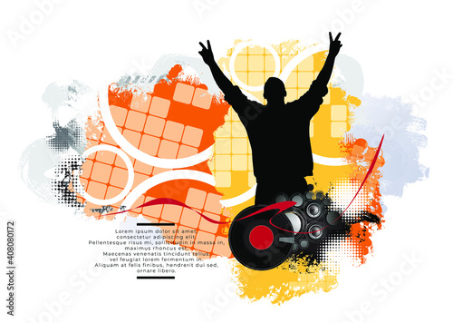 Nightlife and music festival concept. Vector illustration ready for banner or poster