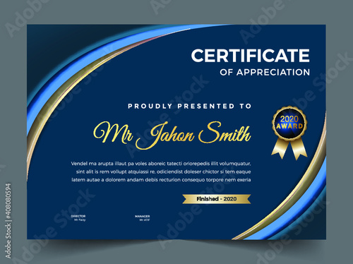 Unique and professional certificate