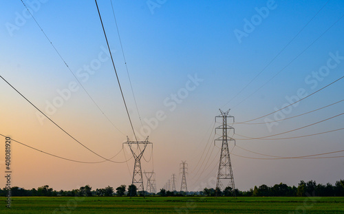 Electric lines.  © todsaporn