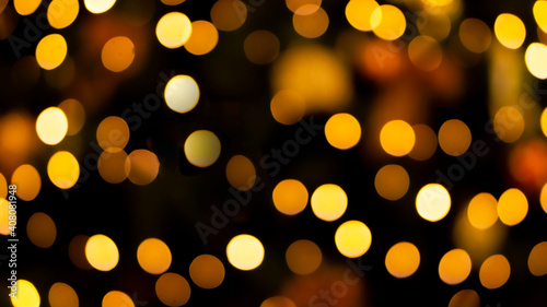 orange color lights bokeh background