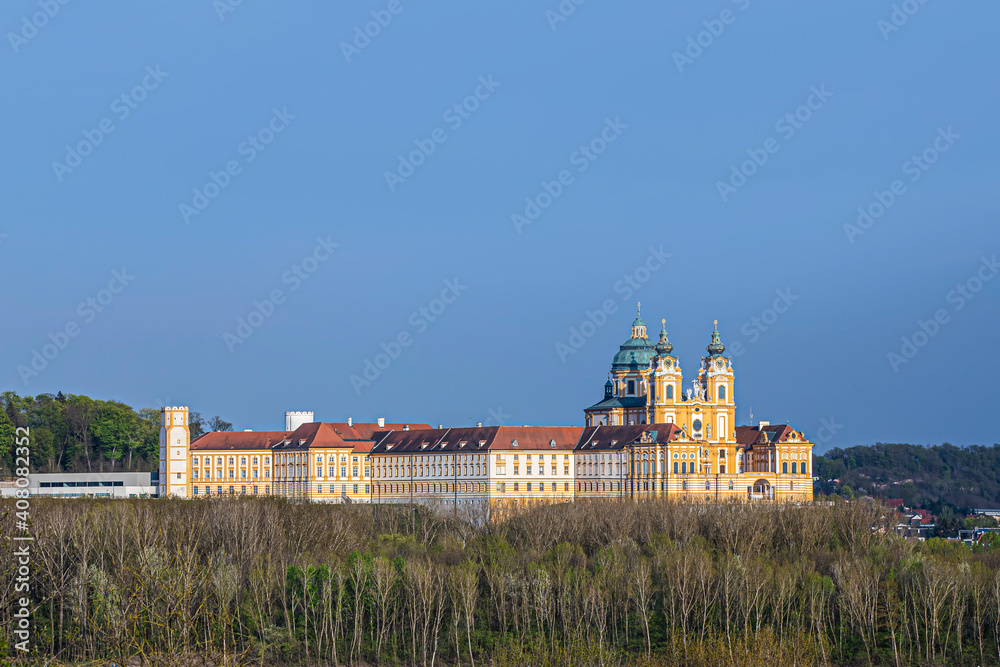 Convent Melk at river Danube in Lower Austria