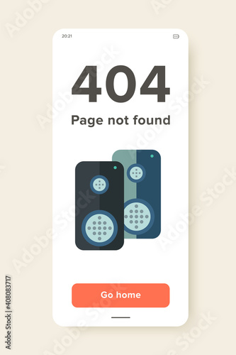 Multicolored vector icon of two acoustics speakers