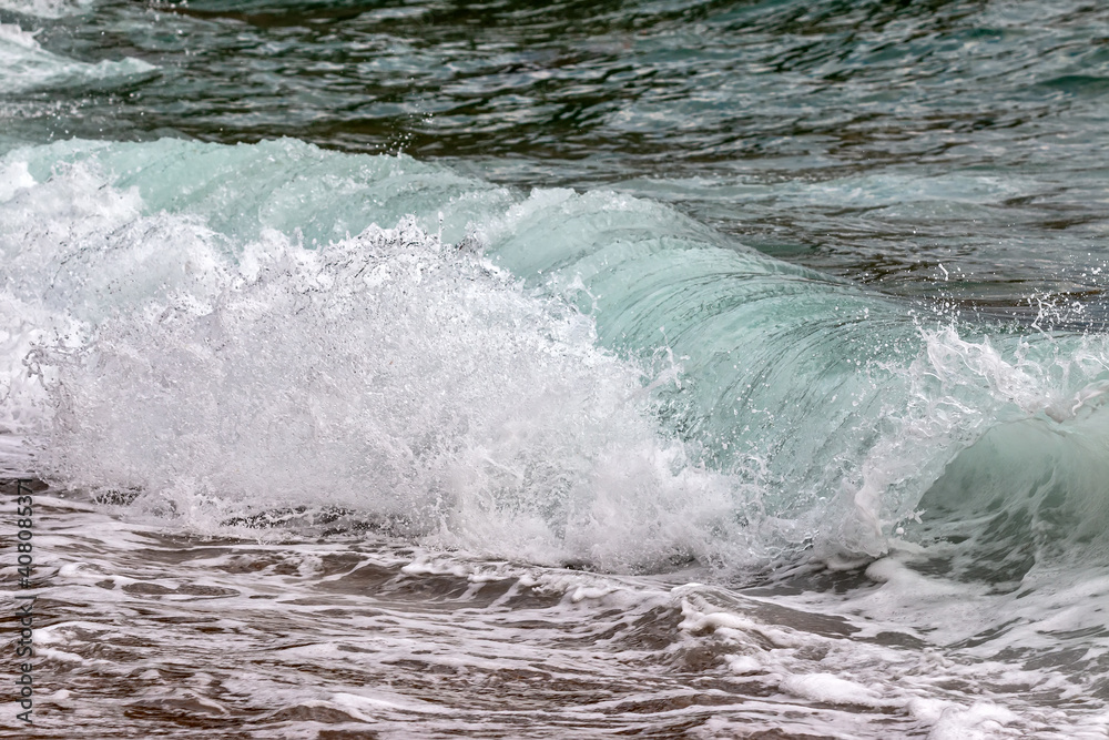 Waves, foam and spray of the Adriatic Sea