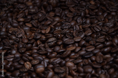 Coffee beans Roasted Arabica grain coffee background