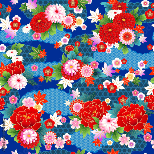 Seamless pattern with floral motif