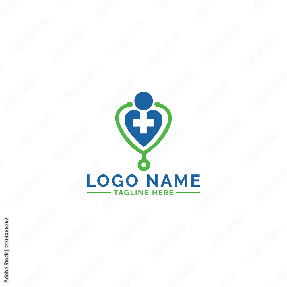 Clinic and health logo design vector template Clinic and health logo design vector template
