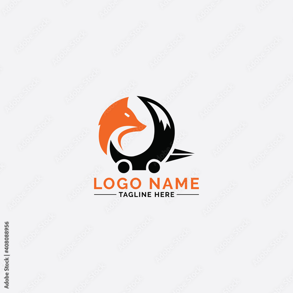 Fox logo design vector template