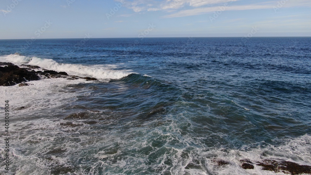 The sea hits the cliffs The sea hits the cliffs