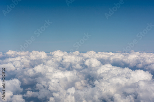 Clouds as seen from an airplane window