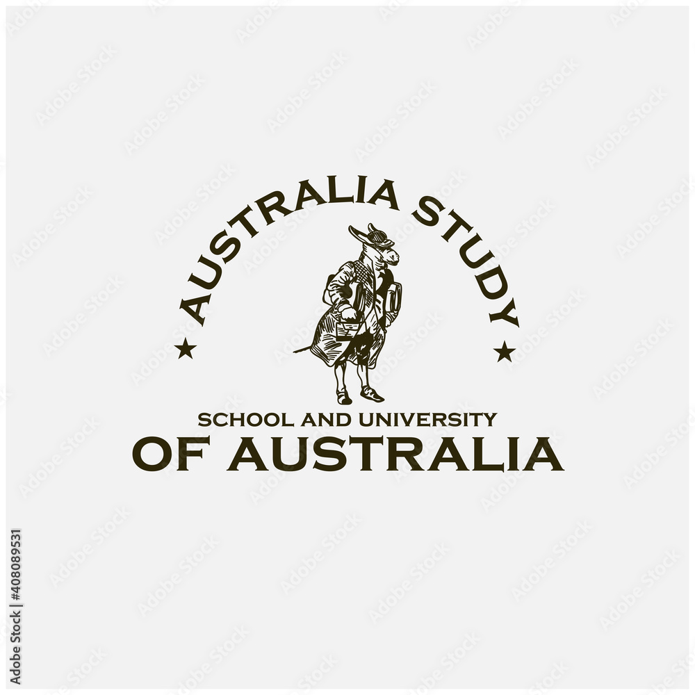 vintage kangaroo design vector. kangaroo icon australia