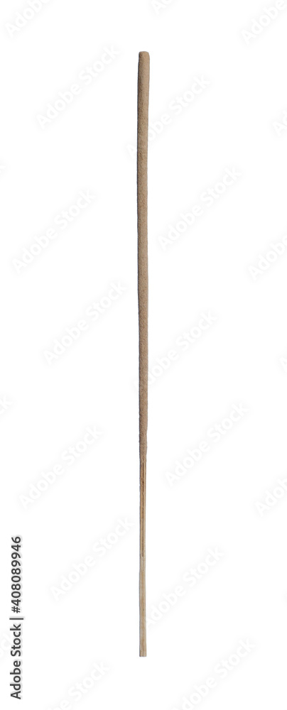 One aromatic incense stick isolated on white