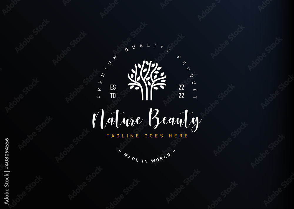Tree Logo Design Inspiration. Unique Nature Tree Vector Illustration That Resembles Roots. Modern Icon Design Vector Template with Line Style