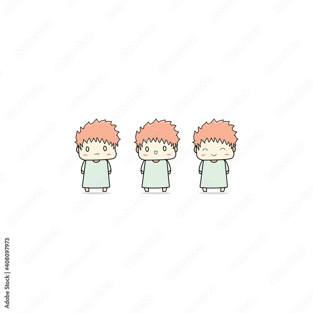 Cute character simple chibi vector illustration Cute character simple chibi vector illustration