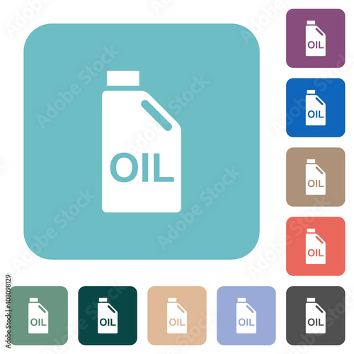 Oil canister rounded square flat icons