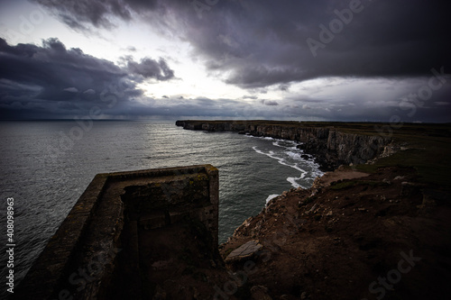 storm over the sea