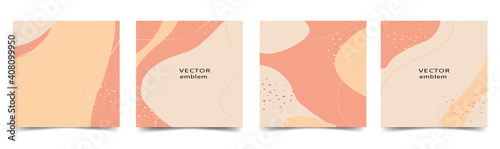 Design templates for Stories in social networks, messages. Abstract vector backgrounds with copy space for text.