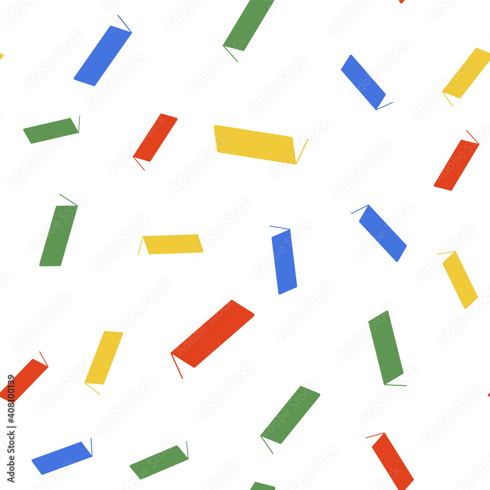 Color Blank paper table card icon isolated seamless pattern on white background. Tent card icon. Vector. Color Blank paper table card icon isolated seamless pattern on white background. Tent card icon. Vector.
