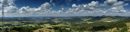 Panorama of the Rhoen low mountain range