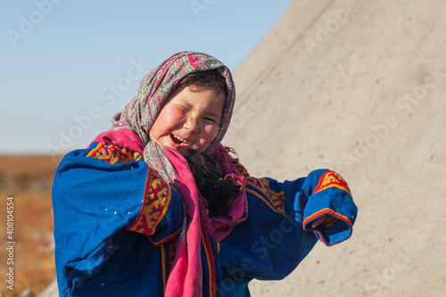 Murais de parede The extreme north, Yamal, life of Nenets people, the dwelling of the peoples of