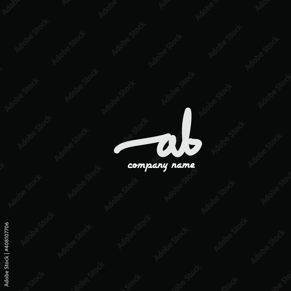 ab initial handwriting logo for identity ab initial handwriting logo for identity