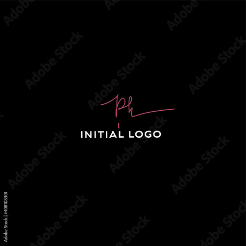 ph initial handwriting logo for identity