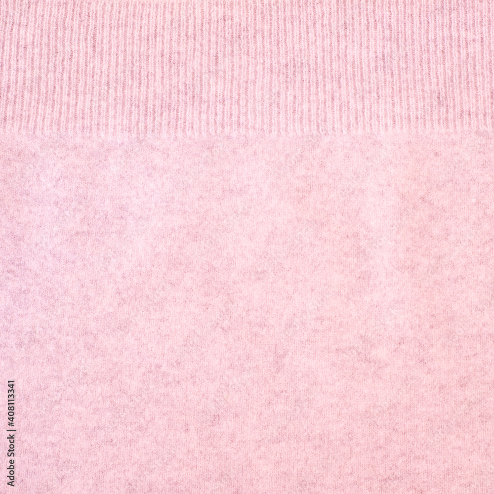 Fototapeta premium close up of pink cashmere texture - Sustainable Fashion Concept
