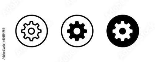 Setting icon, Tools, Cog, Gear, help options account, Settings, Cogwheel, mechanism Operations icons button, vector, sign, symbol, logo, illustration, editable stroke, flat isolaated on white