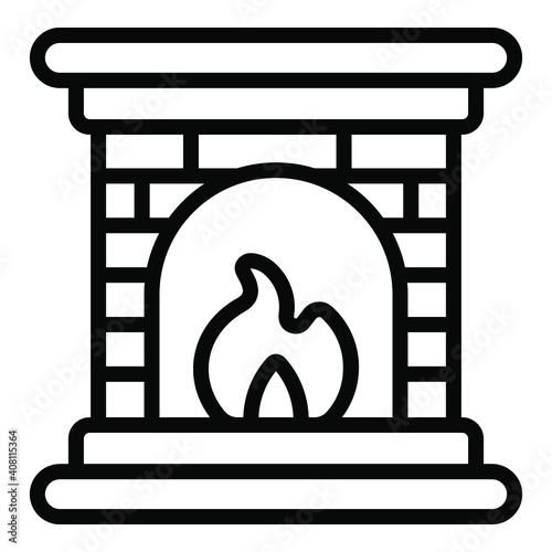 firehouse vector outline icon. Modern thin line symbols. Collection of traditional elements.