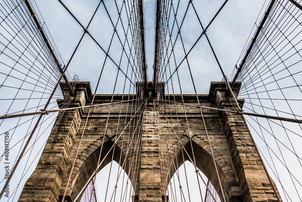Fototapeta premium Brooklyn Bridge New York symetrisch