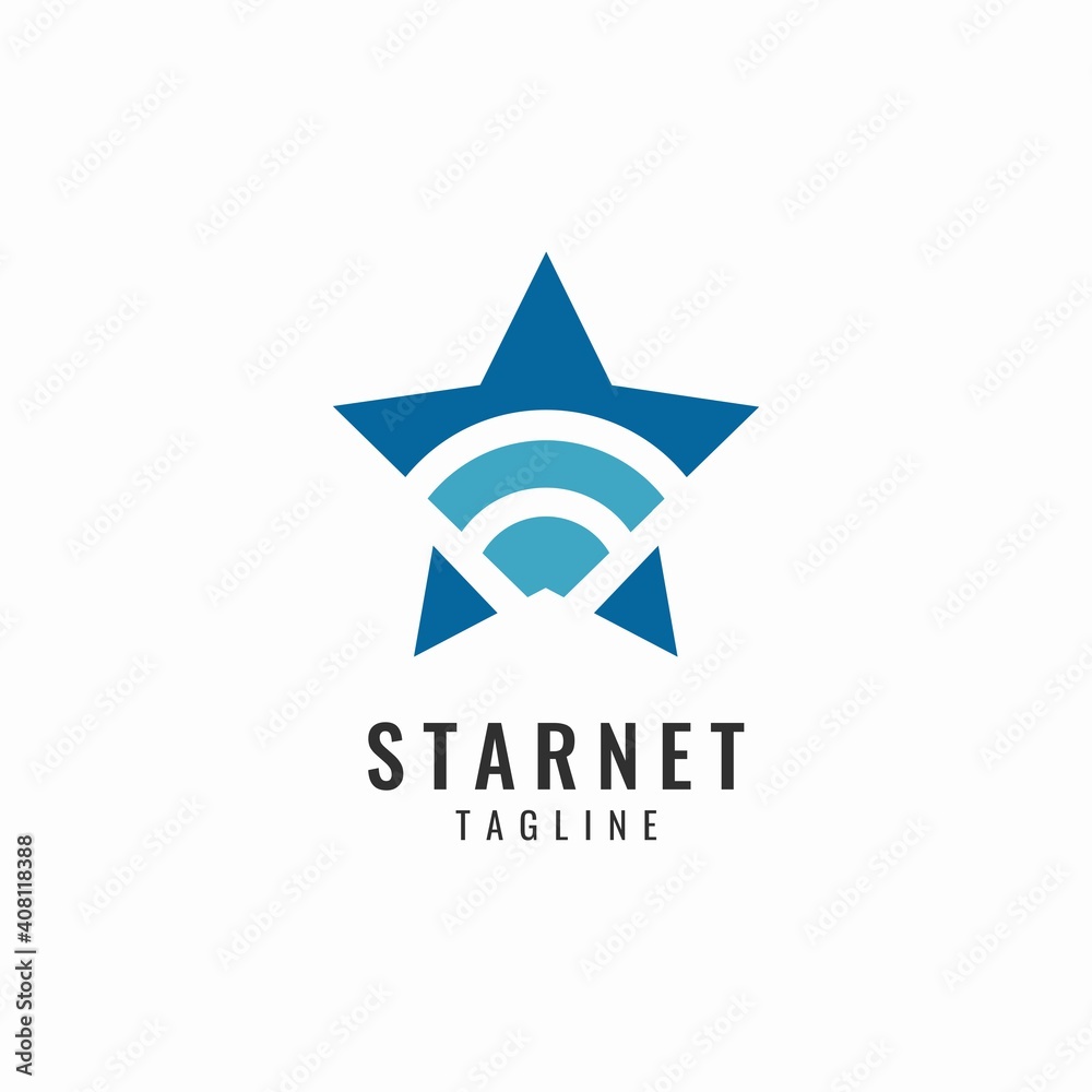 MODERN STAR NETWORK INTERNET LOGO VECTOR TEMPLATE MODERN STAR NETWORK INTERNET LOGO VECTOR TEMPLATE