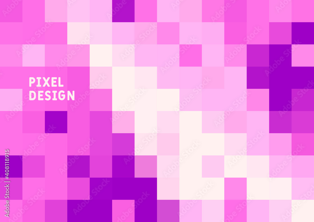 Horizontal bright pink abstract background with pixel graphic elements and place for text. Vector illustration. Horizontal bright pink abstract background with pixel graphic elements and place for text. Vector illustration.