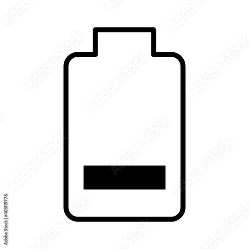 Minimalist icon one remains battery